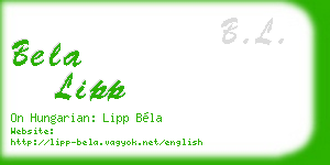 bela lipp business card