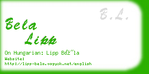 bela lipp business card